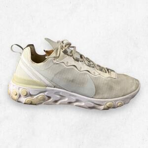 Nike React Element 55 in 'White Pure Platinum' Colorway Men's 10 Women's 11.5